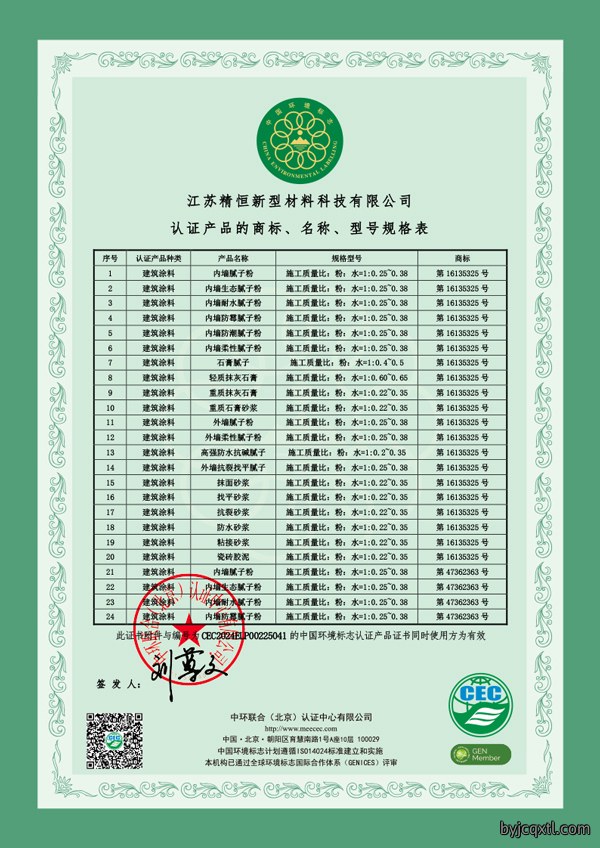 中国环境标志产品认证证书